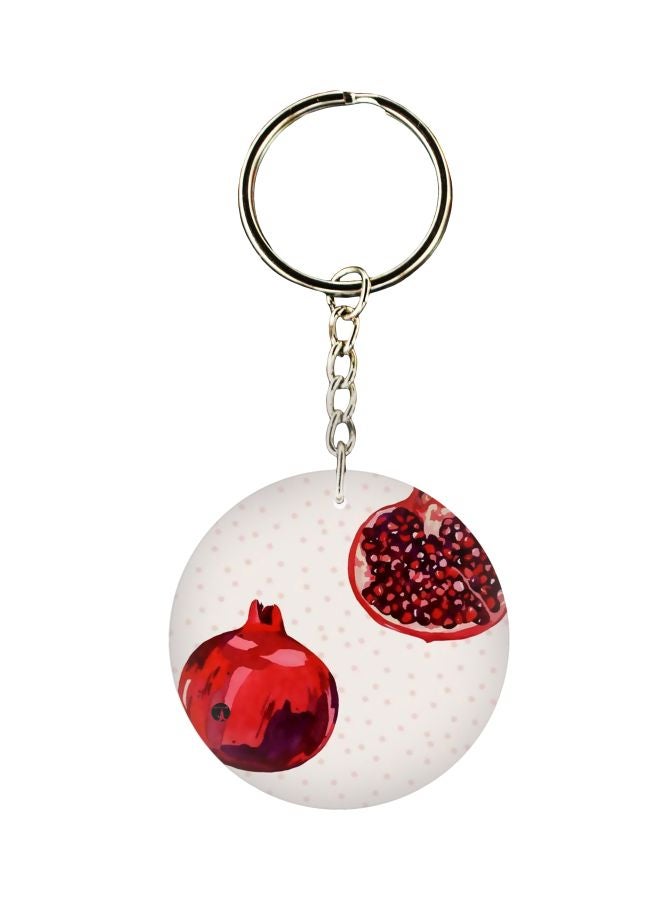 BP Pomegranate Printed Single Sided Keychain