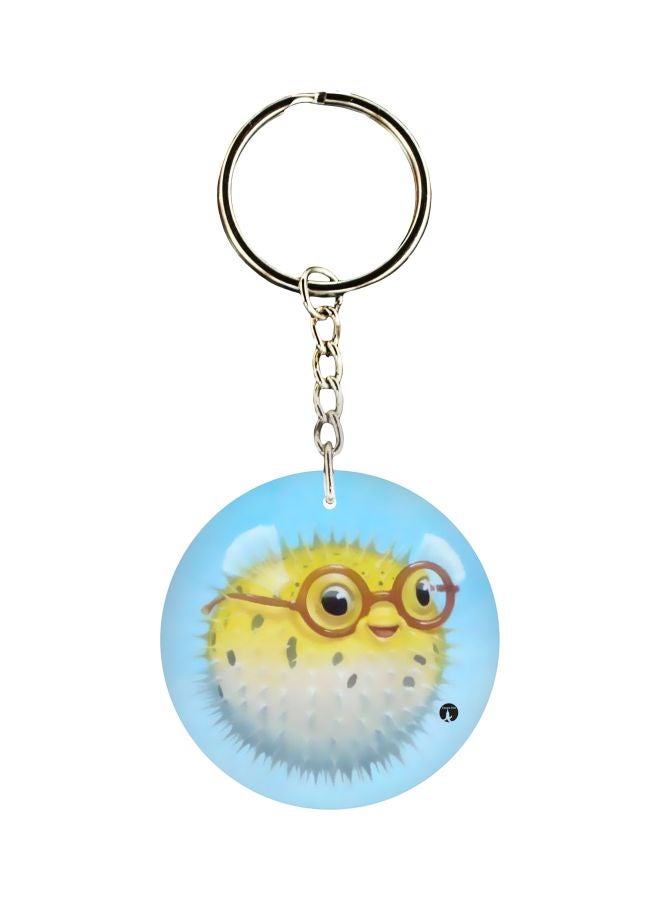 BP Fish Printed Single Sided Keychain