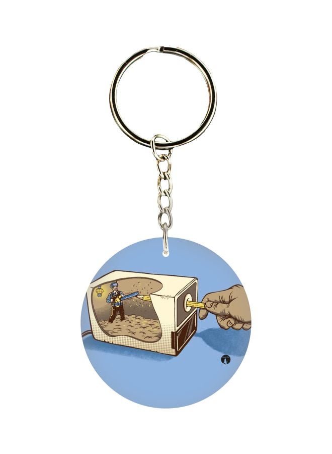 BP Printed Single Sided Keychain