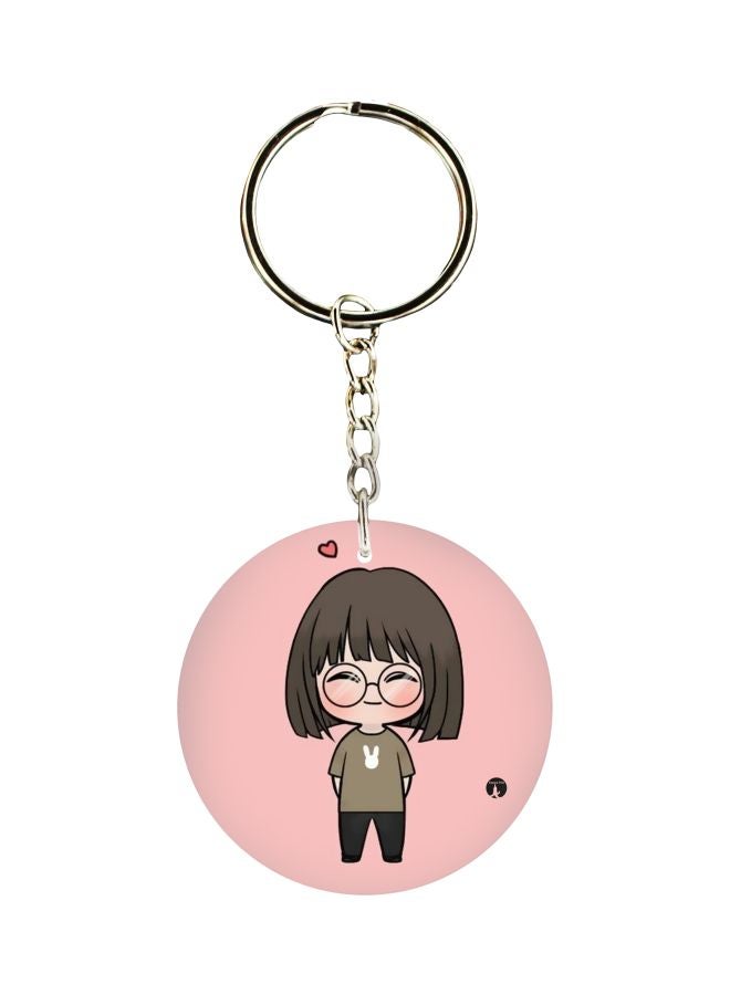 BP Cartoon Themed Single Sided Keychain