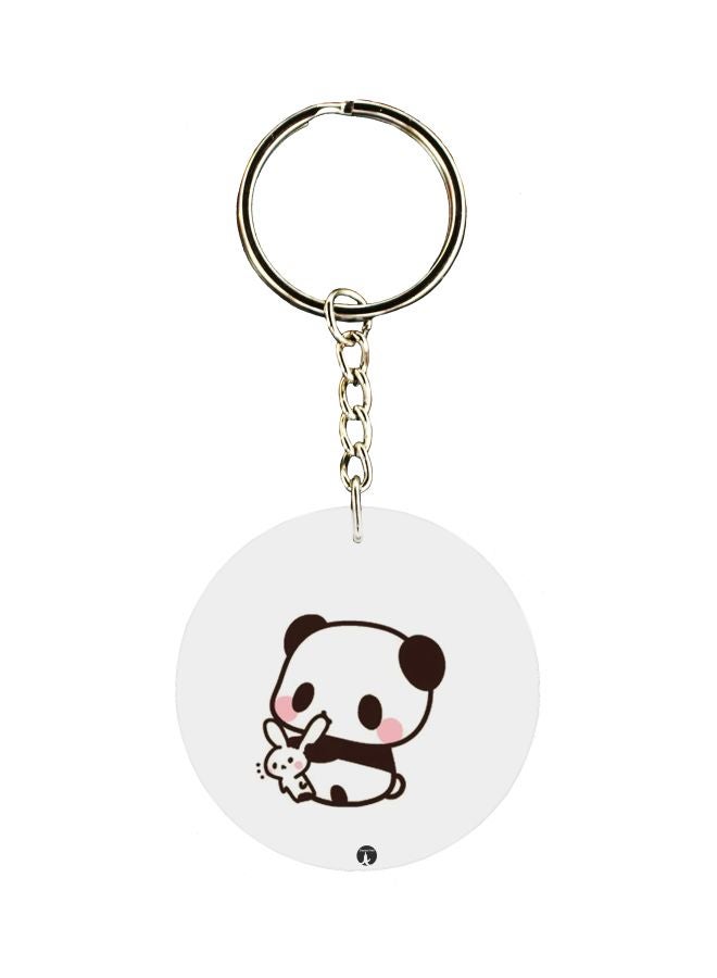 بي بي سلسلة مفاتيح بطبعة باندا على جهة واحدة