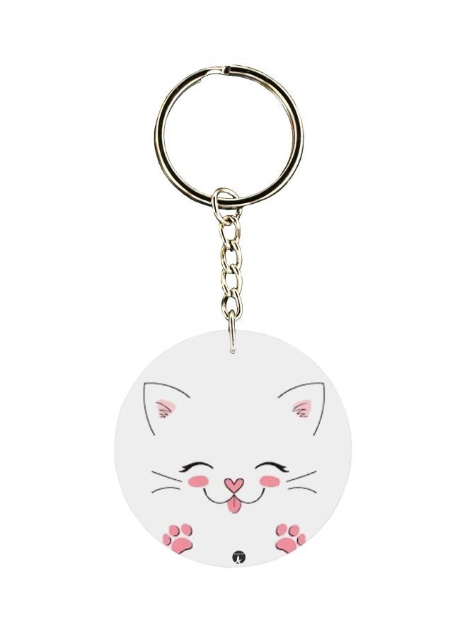 BP Cat Printed Single Sided Keychain