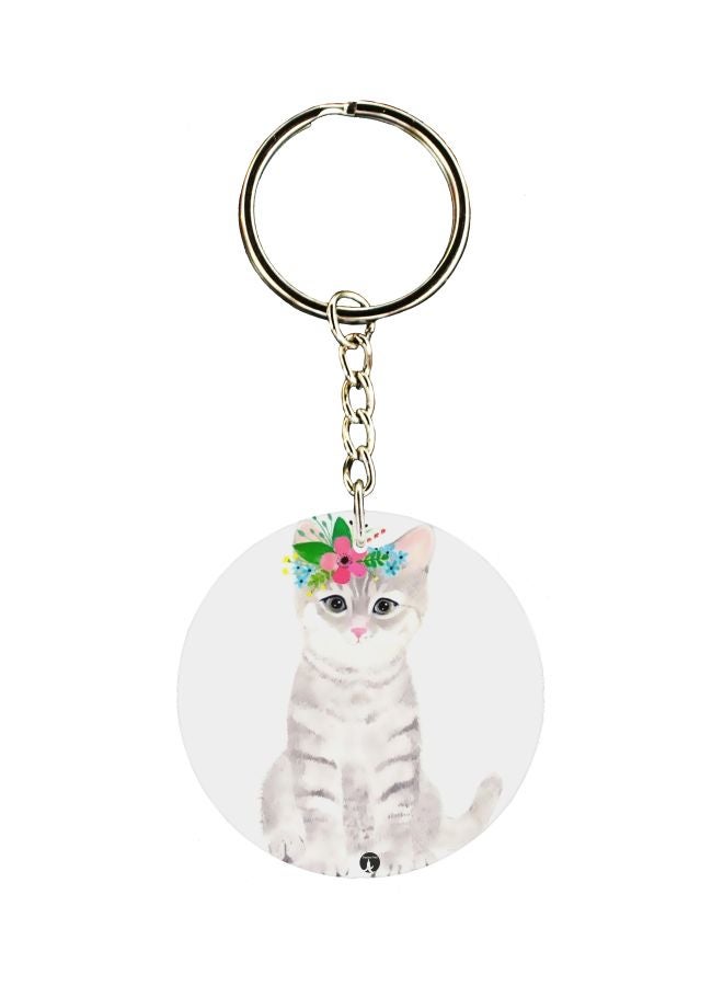 BP Cat Themed Single Sided Keychain