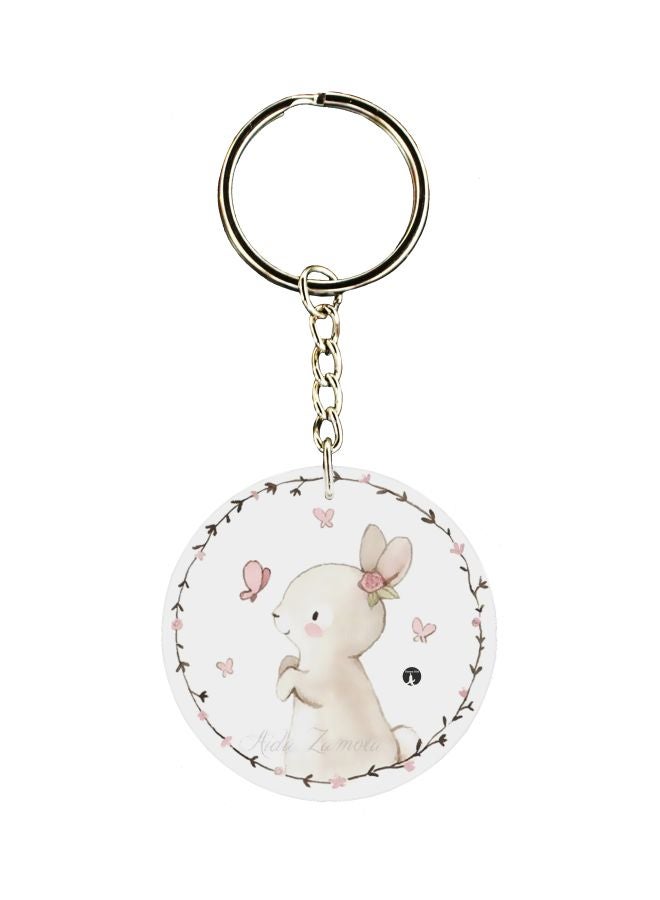 بي بي سلسلة مفاتيح بطبعة رسومات كرتونية على جهة واحدة