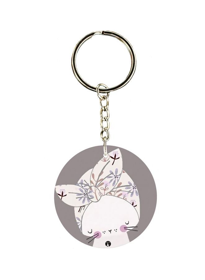 بي بي سلسلة مفاتيح بطبعة رسومات كرتونية على جهة واحدة