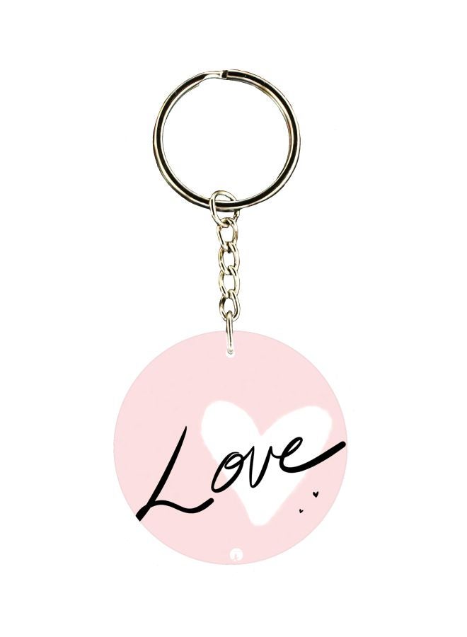 بي بي سلسلة مفاتيح بطبعة كلمة "Love" على وجه واحد