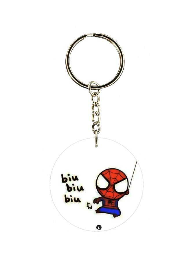 BP Spiderman Printed Single Sided Keychain