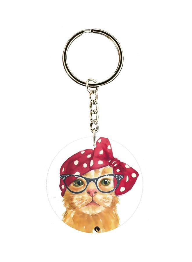 BP Cartoon Cat Themed Single Sided Keychain
