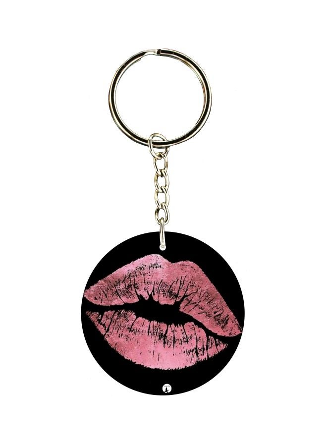 بي بي سلسلة مفاتيح بطبعة شفاه على وجه واحد