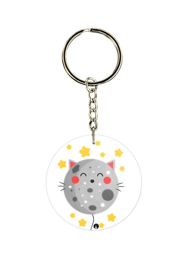 BP Cat Printed Single Sided Keychain