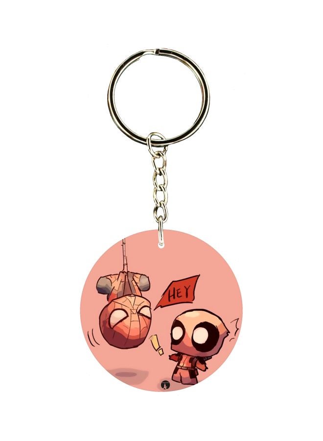 بي بي سلسلة مفاتيح بطبعة شخصية سبايدرمان على وجه واحد