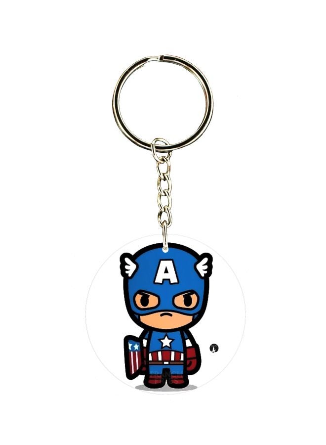 BP Captain America Printed Keychain