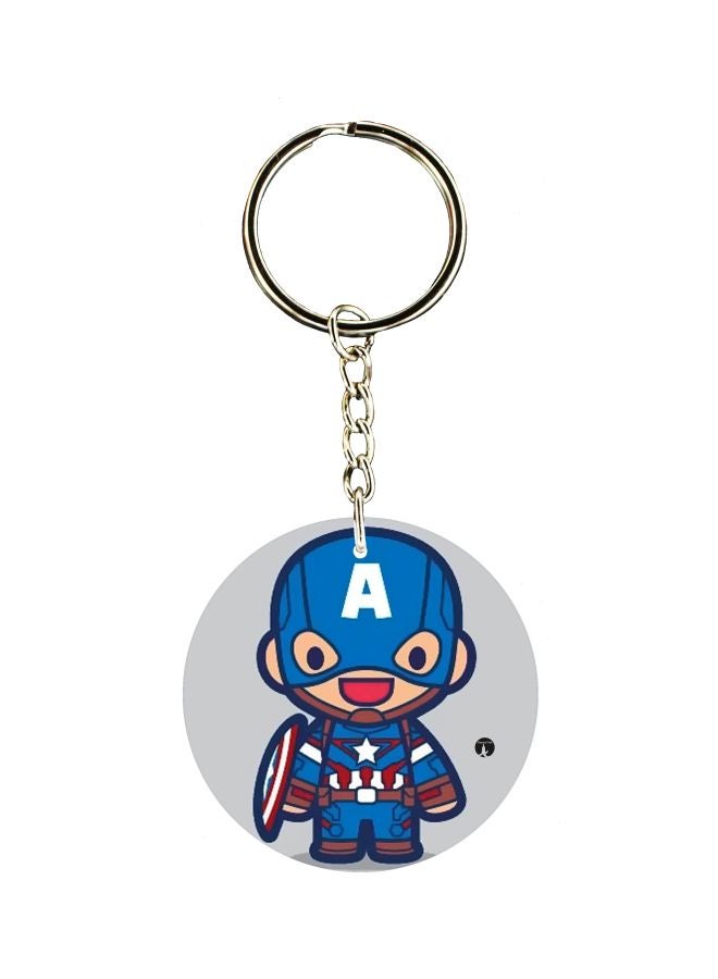 بي بي سلسلة مفاتيح مطبوعة بتصميم كابتن أمريكا