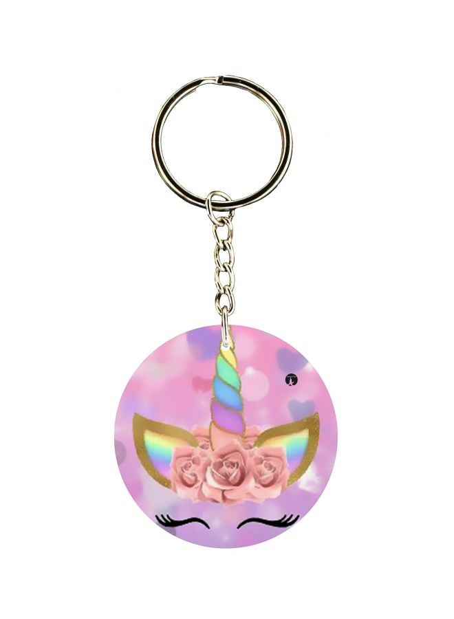 BP Unicorn Printed Single Sided Keychain