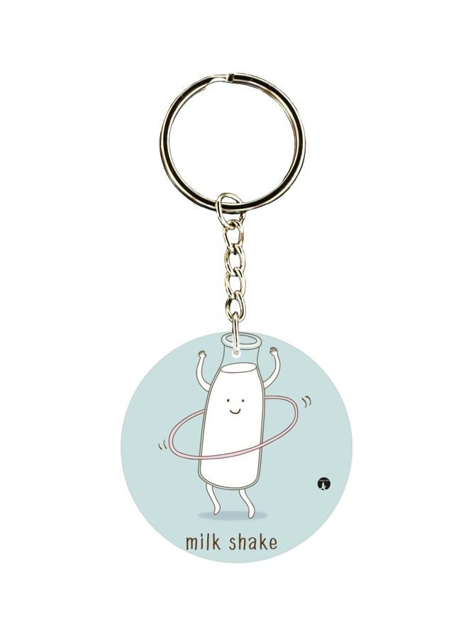 BP Milk Shake Printed Single Sided Keychain