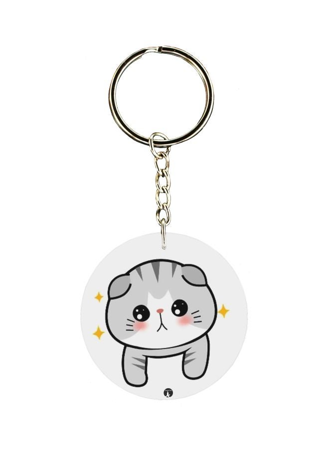 Cartoon Printed Single Sided Keychain