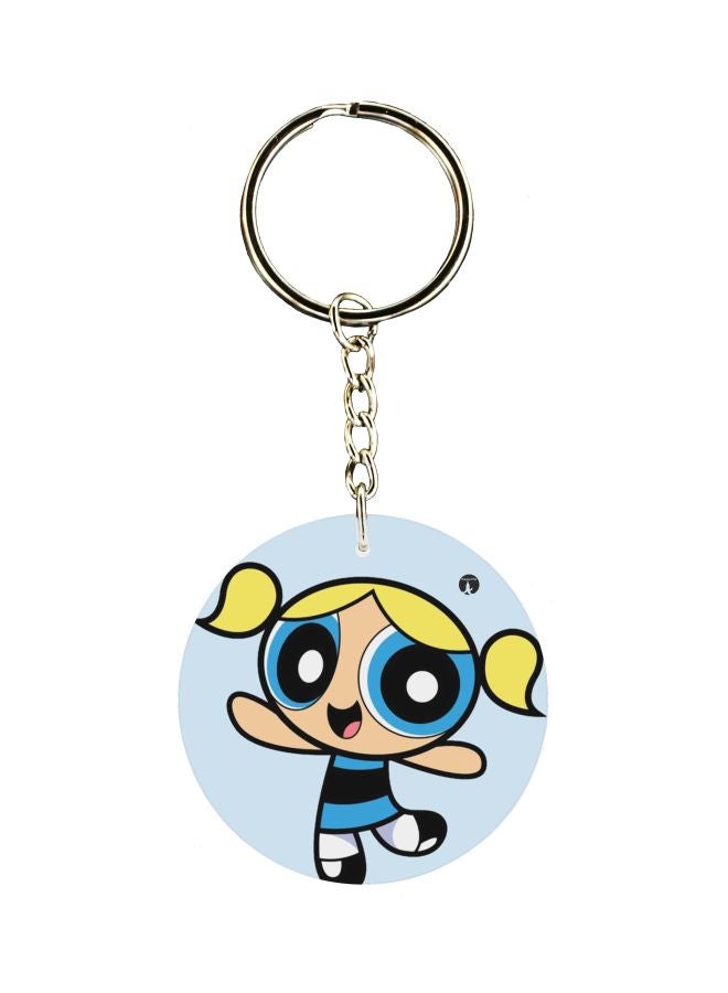 بي بي سلسلة مفاتيح بطبعة رسومات كرتونية على جهة واحدة