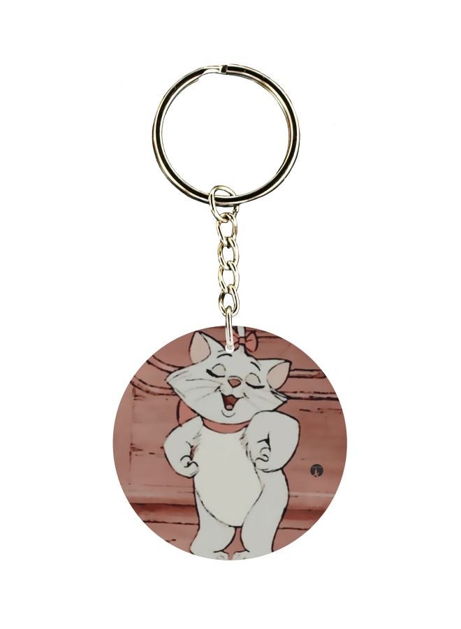 بي بي سلسلة مفاتيح بطبعة رسومات كرتونية على جهة واحدة