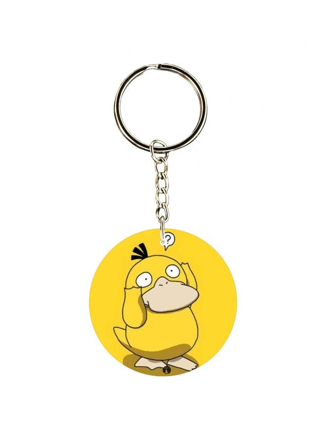 بي بي سلسلة مفاتيح بطبعة رسومات كرتونية على جهة واحدة