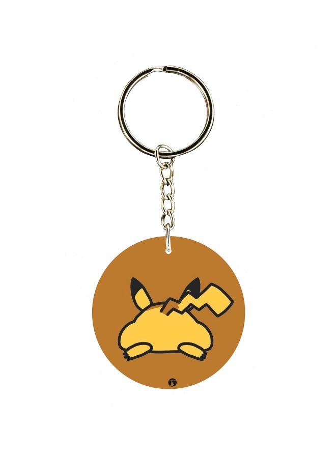 بي بي سلسلة مفاتيح بطبعة رسومات كرتونية على جهة واحدة