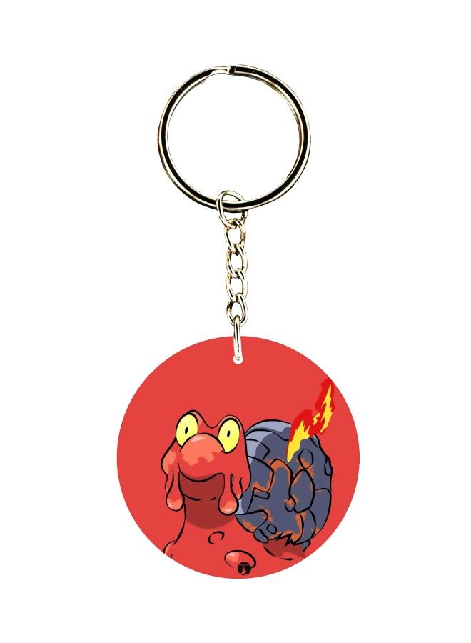 بي بي سلسلة مفاتيح بتصميم من مسلسل "Pokémon" على وجه واحد