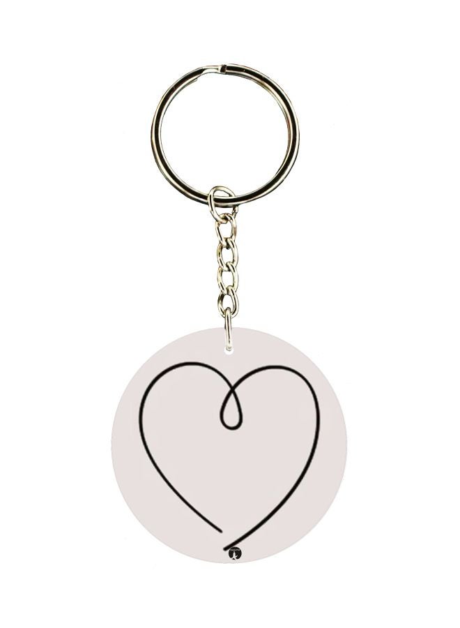 BP Heart Theme Single Sided Keychain