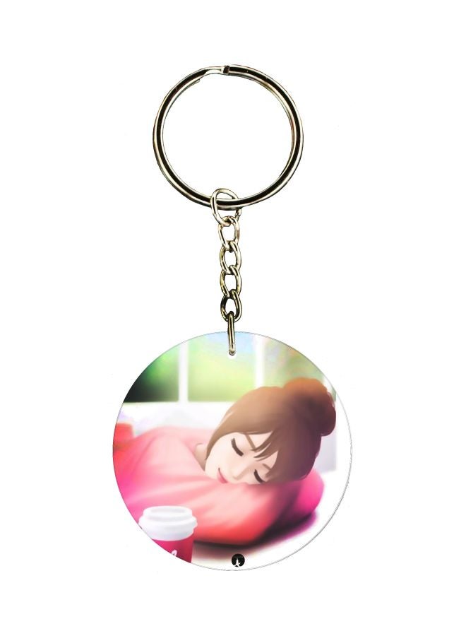 بي بي سلسلة مفاتيح بطبعة على جاتب واحد