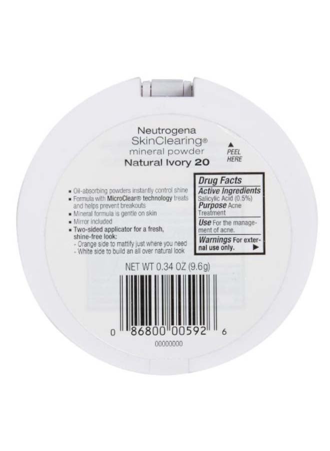 Neutrogena Skin Clearing Mineral Foundation Powder 20 Natural Ivory  - Image 2