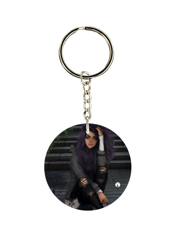 BP Cartoon Themed Single Sided Keychain