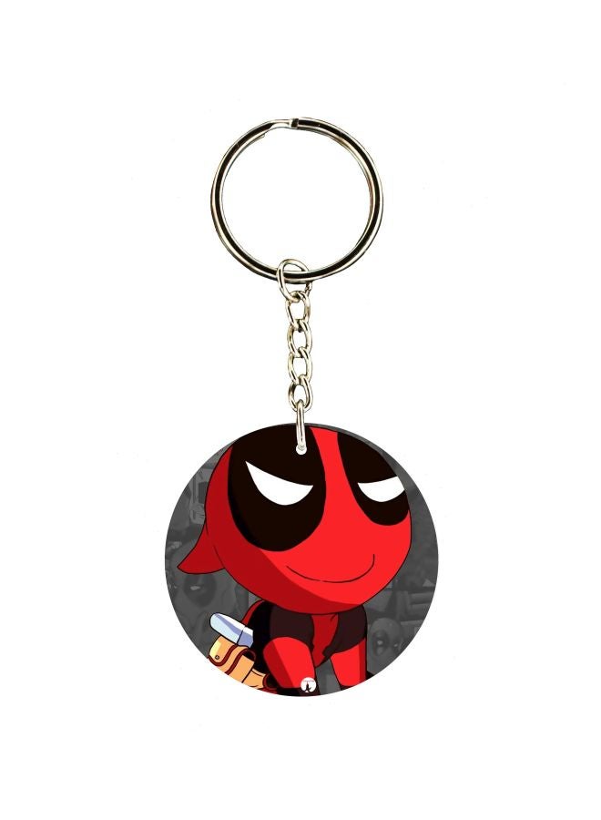 بي بي سلسلة مفاتيح بطبعة رسومات كرتونية على جهة واحدة