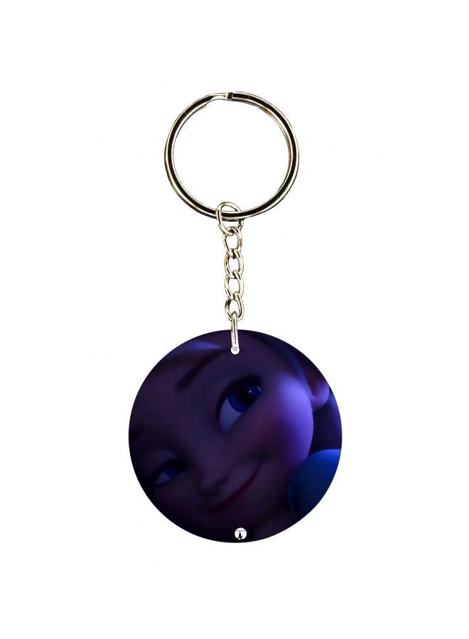 بي بي سلسلة مفاتيح بطبعة رسومات كرتونية على جهة واحدة