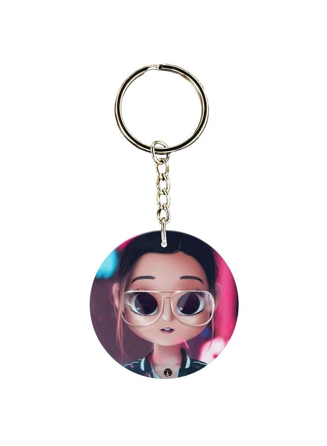 BP Cartoon Themed Single Sided Key Chain
