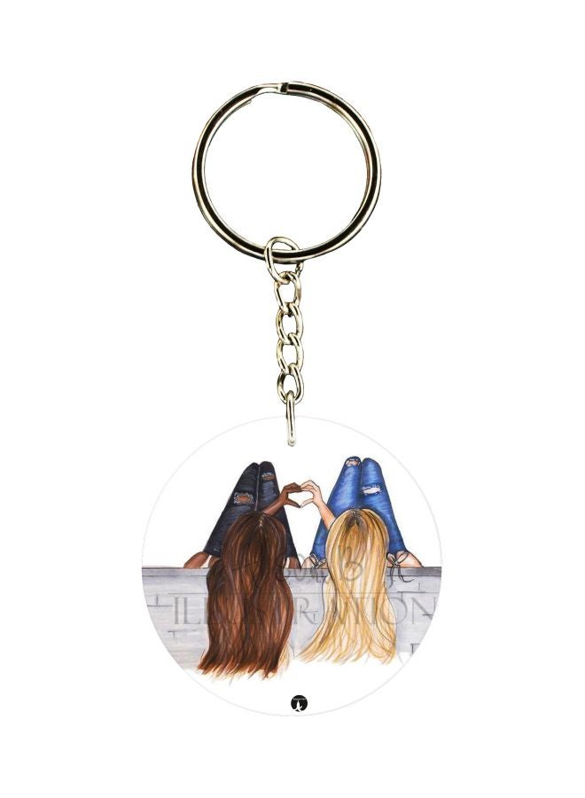 BP Cartoon Themed Single Sided Key Chain