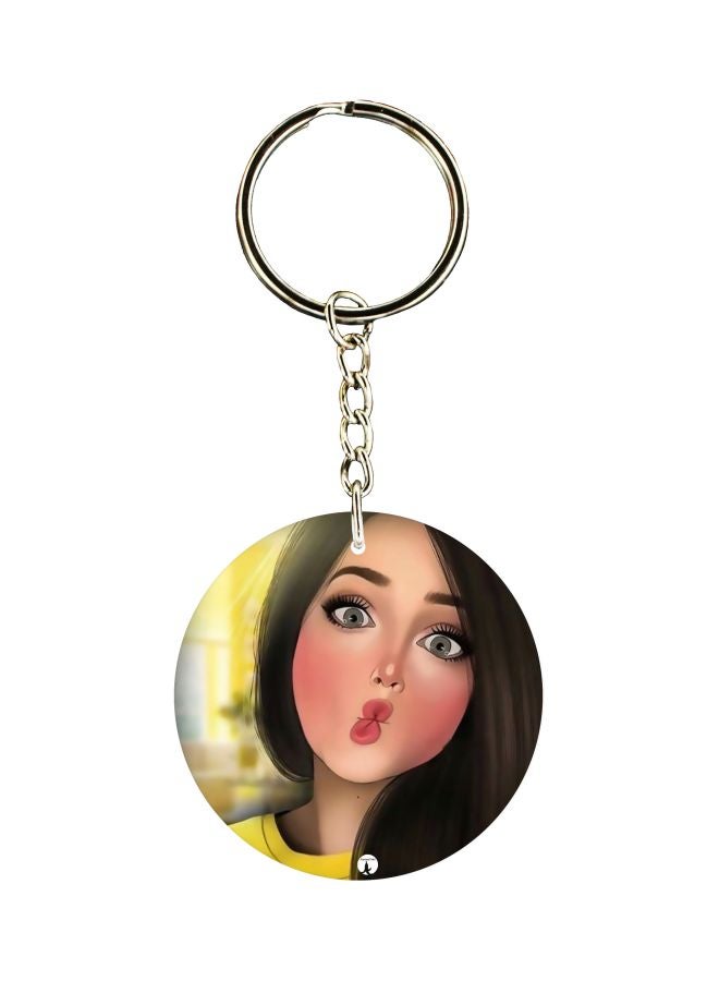 BP Cartoon Themed Single Sided Keychain