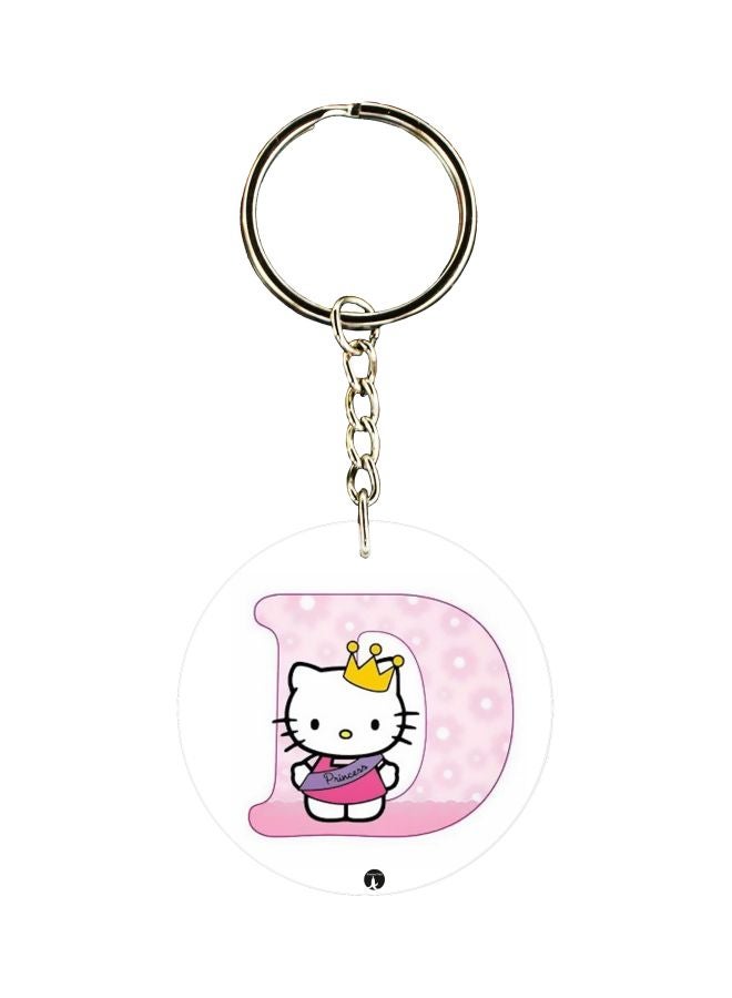 BP Hello Kitty Letter D Printed Keychain