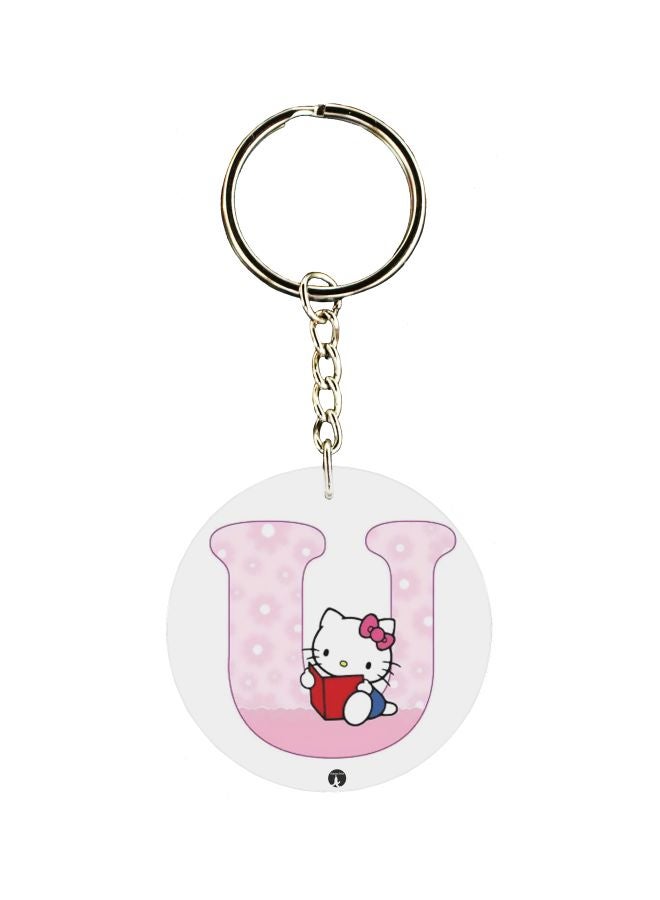 BP Hello Kitty Letter U Printed Keychain