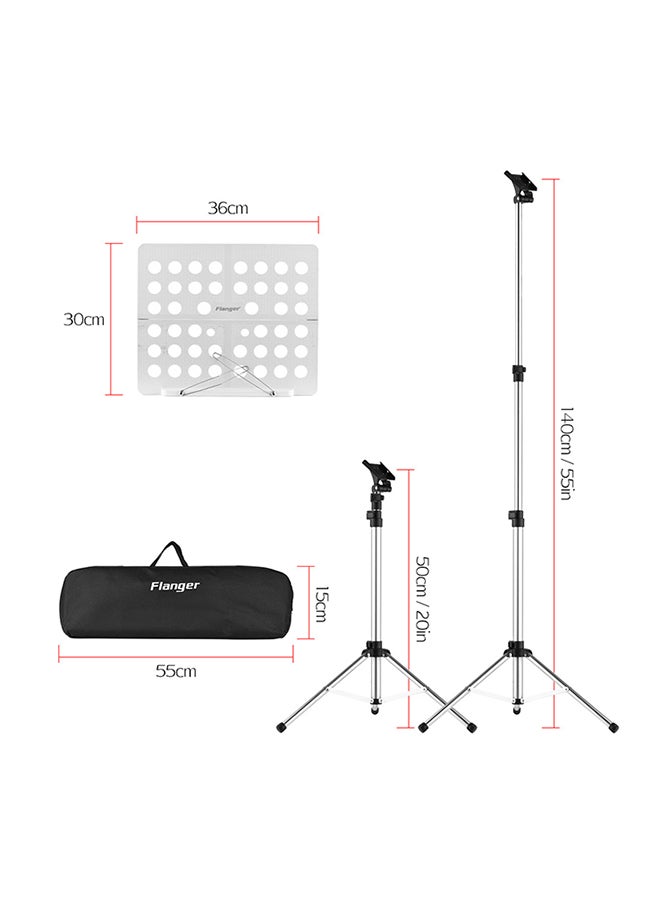 Flanger FL-05R Aluminum Alloy Collapsible Tripod Stand Set - Image 4