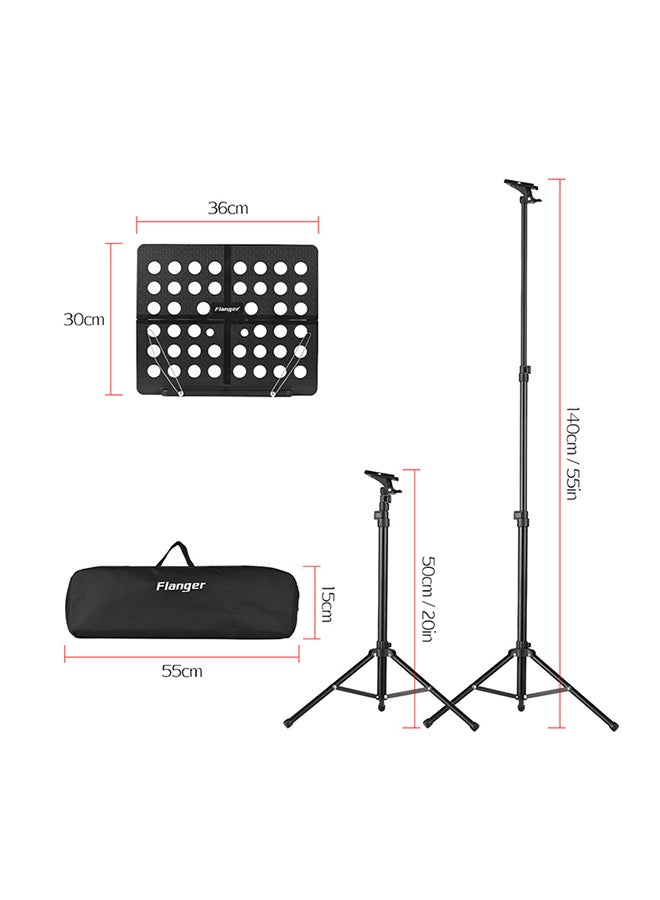 Flanger FL-05R Aluminum Alloy Collapsible Tripod Stand Set - Image 4