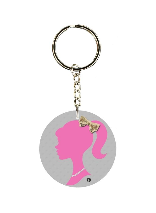 BP Girl With Necklace Themed Keychain 