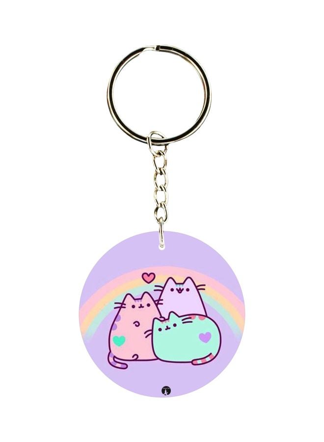 بي بي سلسلة مفاتيح مزينة بطبعة قط