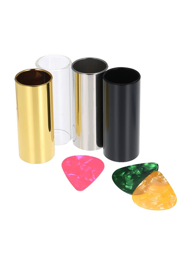 Generic Stainless Steel Slides Bar And Guitar Picks 