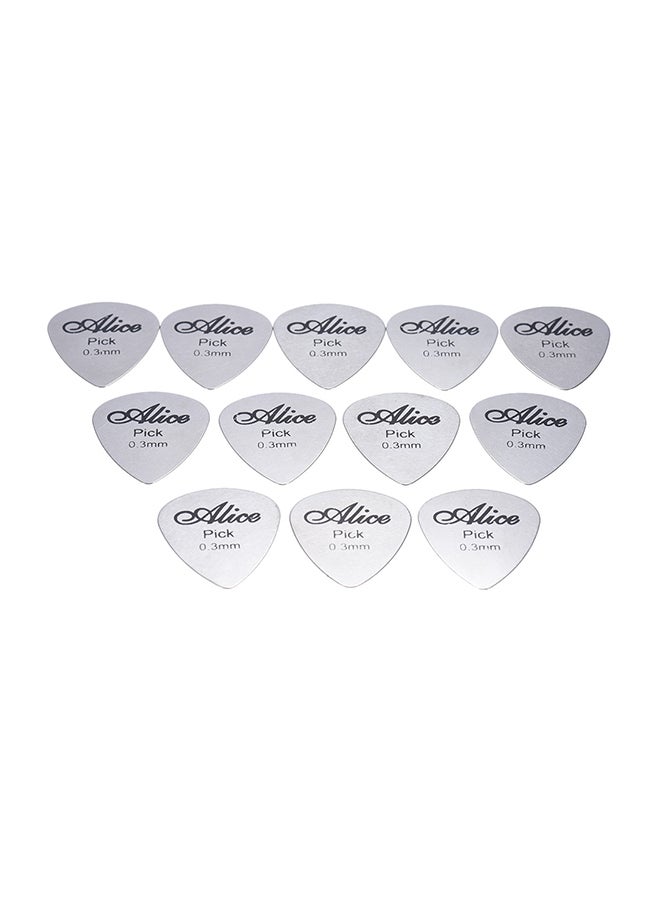 12-Piece Metal Guitar Pick Plectrum