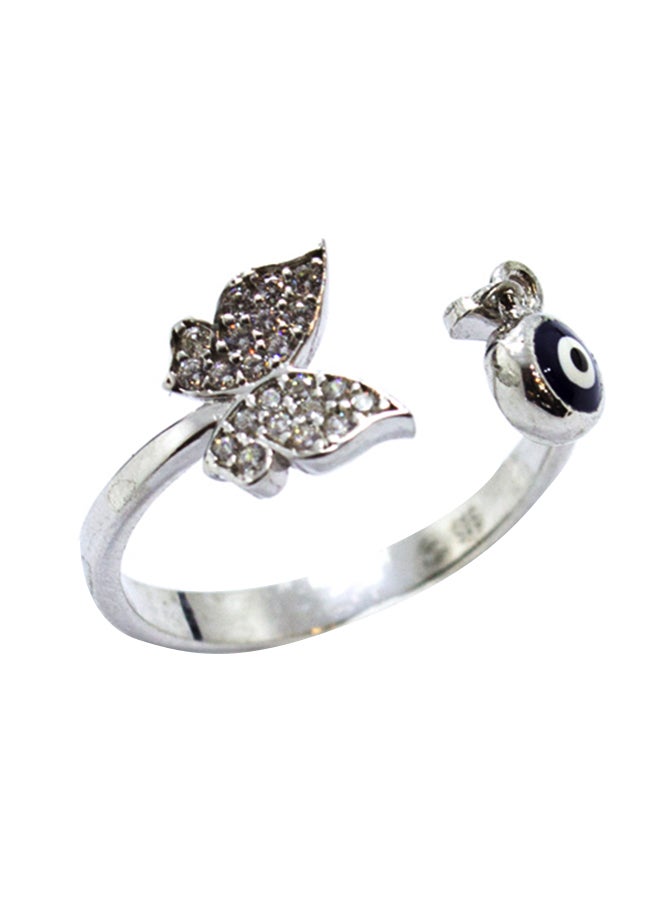 Faris Silver - Sterling Silver Zircon Studded Ring - Image 1