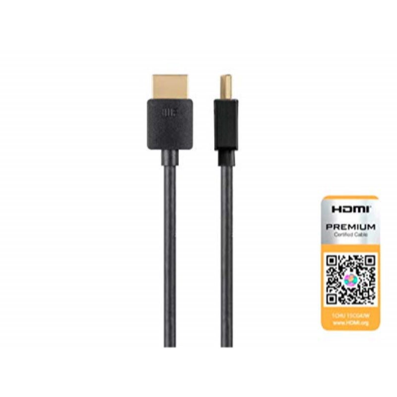 Monoprice Ultra Slim Series High Speed HDMI Cable Black - Image 1