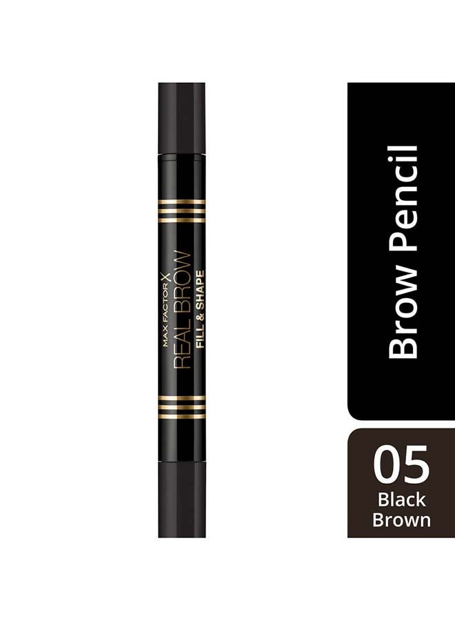 Real Brow Fill & Shape Eye Pencil 05 Black Brown