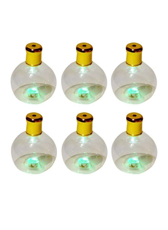 6-Piece Plastic Ball Light Clear/Gold 250ml