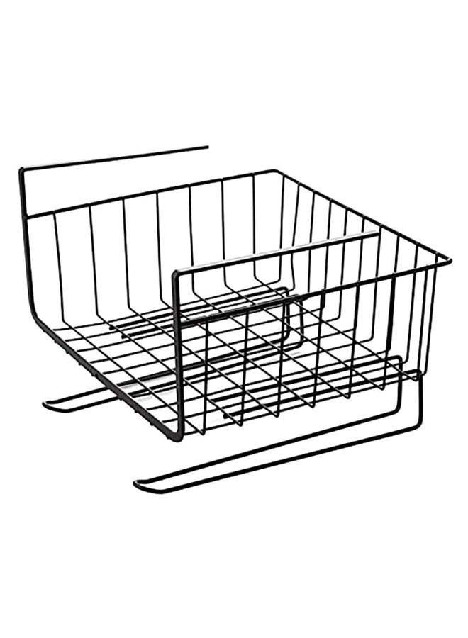 QD Under Shelf Basket-Multifunctional Stroge Dish Rack Black 28 x 26cm - Image 1