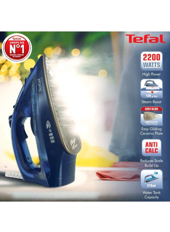 Tefal - Maestro Plus Steam Iron 270.0 ml 2200.0 W FV185201 blue - Image 1