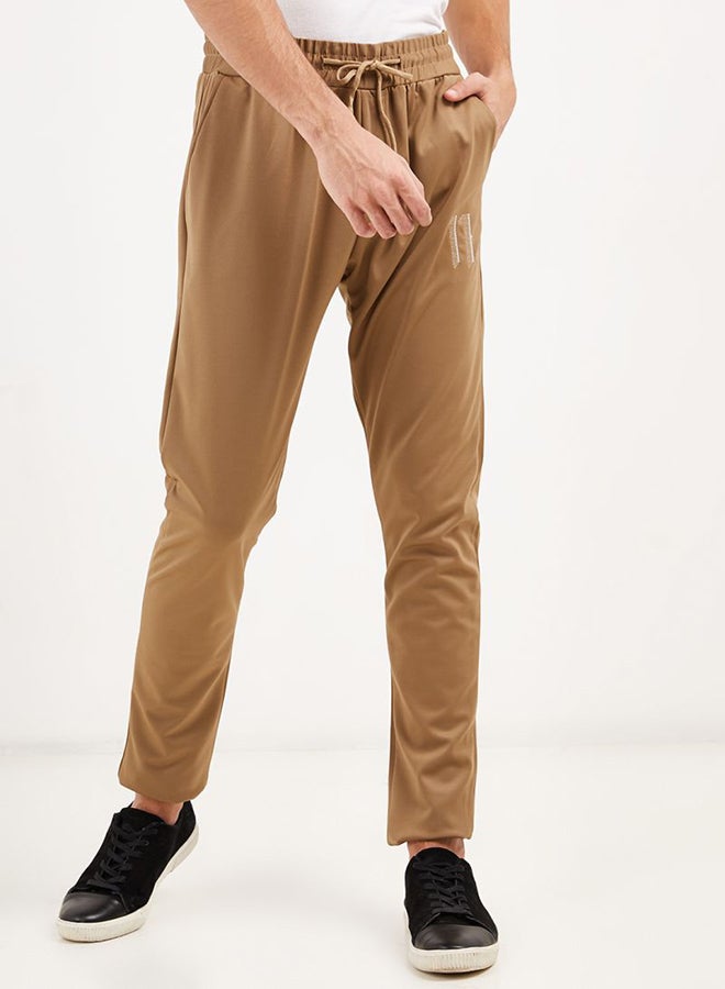 Generic - Solid Design Drawstring Sweatpants Light Beige - Image 1