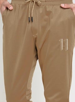 Generic Solid Design Drawstring Sweatpants Dark Brown  - Image 2